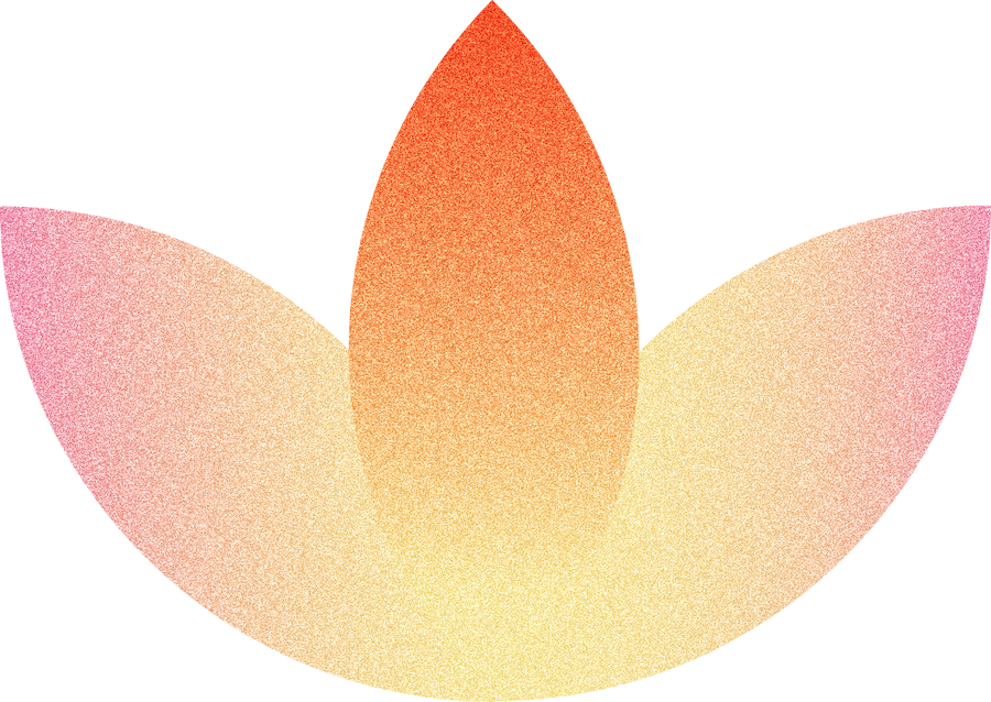 Grainy Gradient Buildable Brutalist Lotus Flower Shape